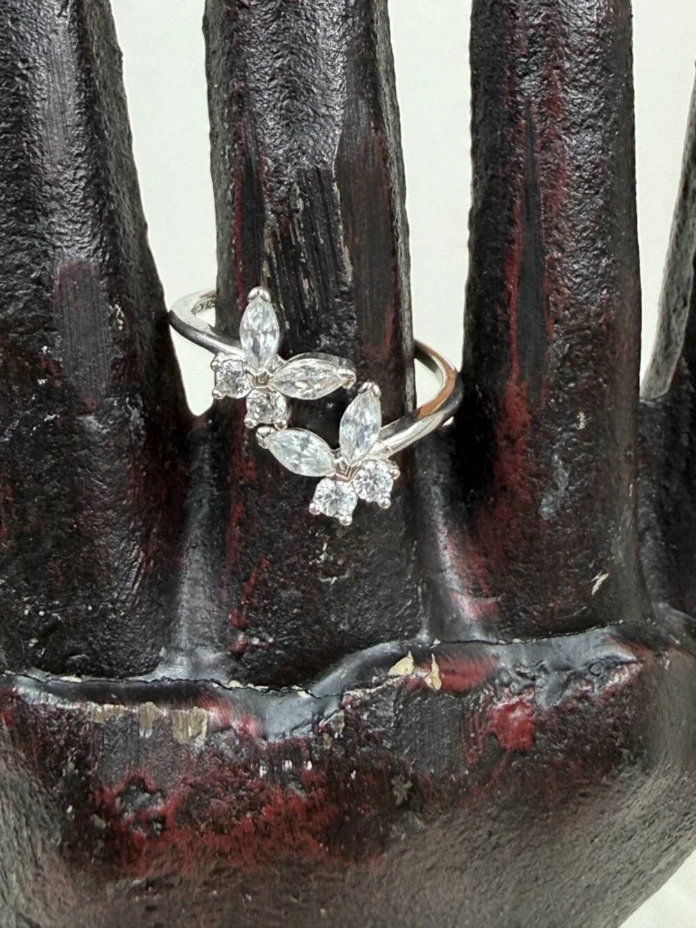 Double Butterfly CZ Ring Size 8.5 IBB CN 925